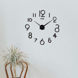 Ledsone Modern Diy Large Wall Sticker Clock Acrylic Wall Clock Sticker Mirror Effect Wall Clock Black - thumbnail 7