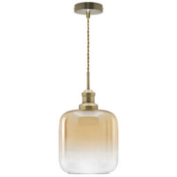 Long Life Lamps Company Modern Vintage Glass Gold Pendant Light M0203 - thumbnail 3
