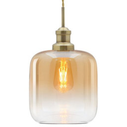 Long Life Lamps Company Modern Vintage Glass Gold Pendant Light M0203 - thumbnail 5