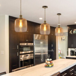 Long Life Lamps Company Modern Vintage Glass Gold Pendant Light M0203 - thumbnail 7
