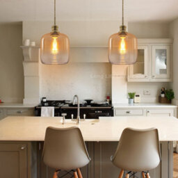 Long Life Lamps Company Modern Vintage Glass Gold Pendant Light M0203 - thumbnail 8
