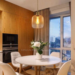 Long Life Lamps Company Modern Vintage Glass Gold Pendant Light M0203 - thumbnail 9