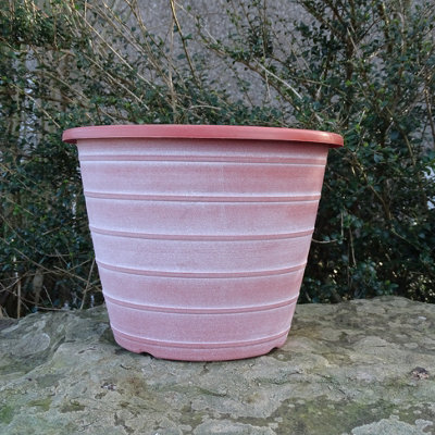 Anglo Eastern Trading Co 30Cm Olympia Terracotta With White Planter Pot - image 1