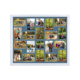 AK Frames 80X70Cm White Classic Multi Photo Frame With Pompadour Mount - Holds 20 Apertures (18X) 6X4, (2X) 4X4 Photos - thumbnail 1