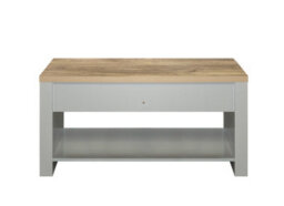 Birlea Highgate 2 Drawer Coffee Table Grey & Oak - thumbnail 5