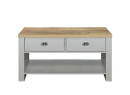 Birlea Highgate 2 Drawer Coffee Table Grey & Oak - thumbnail 9