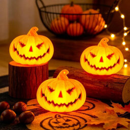 3 Pack Pumpkin Lights Halloween Decorations Led Glowing Pumpkin String Lights - thumbnail 5