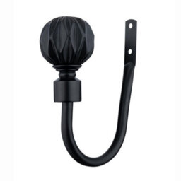 A.unique Home Pair Of Geo Ball Metal Holdbacks With Fittings - Matte Black
