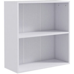 Wyld Haus Ralafi Wood White 2-Tier Low Bookcase With Adjustable Shelf, 60 X 24 X 63 Cm