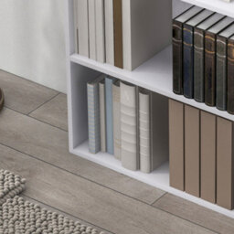 Wyld Haus Ralafi Wood White 2-Tier Low Bookcase With Adjustable Shelf, 60 X 24 X 63 Cm - thumbnail 9