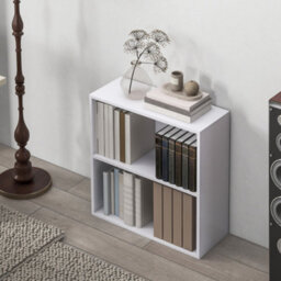 Wyld Haus Ralafi Wood White 2-Tier Low Bookcase With Adjustable Shelf, 60 X 24 X 63 Cm - thumbnail 7