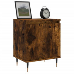 Berkfield Elegant Bedside Cabinets 2 Pcs Smoked Oak 40X30X50 Cm Engineered Wood - thumbnail 3