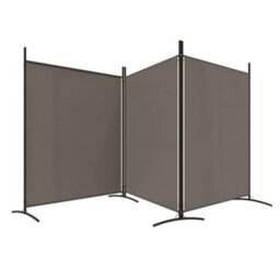 Berkfield 3-Panel Room Divider Anthracite 525X180 Cm Fabric - thumbnail 4