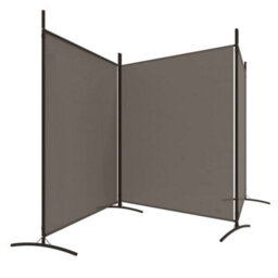 Berkfield 3-Panel Room Divider Anthracite 525X180 Cm Fabric - thumbnail 5