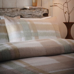 Appletree Verbier 100% Brushed Cotton Natural Duvet Cover Set - thumbnail 2