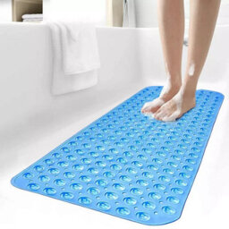 Black 100X40Cm Extra Large Non-Slip Bath & Shower Mat With Strong Suction Cups Anti-Mould Rubber - thumbnail 5