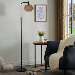Darphe 60W Handmade Rope Braided Lampshade Floor Lamp With Foot Switch, E27 Base - thumbnail 3