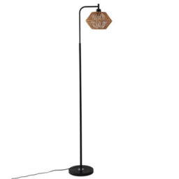 Darphe 60W Handmade Rope Braided Lampshade Floor Lamp With Foot Switch, E27 Base - thumbnail 5