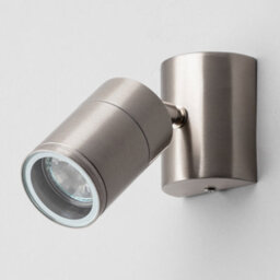 Litecraft Irela Stainless Steel Outdoor Wall Light Adjustable Spotlight - thumbnail 4