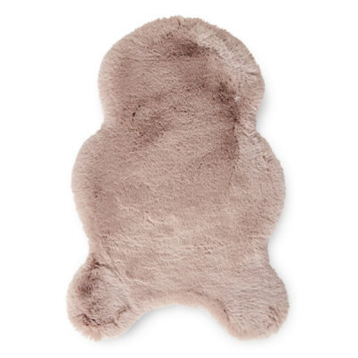 Sheepskin Rose Plain Shaggy Rug, 50mm Thickness Modern Rug, Luxurious Rug For Living Room, & Dining Room-60Cm X 180Cm (Double)