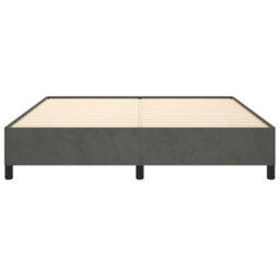Berkfield Bed Frame Dark Grey 180X200 Cm 6Ft Super King Velvet - thumbnail 5