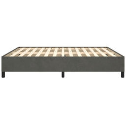 Berkfield Bed Frame Dark Grey 180X200 Cm 6Ft Super King Velvet - thumbnail 6