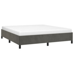 Berkfield Bed Frame Dark Grey 180X200 Cm 6Ft Super King Velvet - thumbnail 3