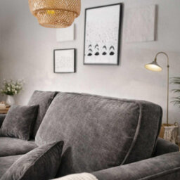 Furnishings For Less UK Ascot 3 + 2 Seater Sofa Set Chenille Fabric Charcoal - thumbnail 4
