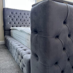 Stratus Interiors Ambassador Tv Bed - Luxury Upholstered Bed With Built-In Tv Lift - Non-Storage - Double - thumbnail 2
