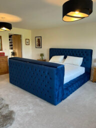 Stratus Interiors Ambassador Tv Bed - Luxury Upholstered Bed With Built-In Tv Lift - Non-Storage - Double