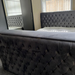 Stratus Interiors Ambassador Tv Bed - Luxury Upholstered Bed With Built-In Tv Lift - Non-Storage - Double - thumbnail 4