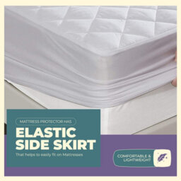 Nod Off Quilted Waterproof Mattress Protector Quilted Bed Mattress Hypoallergenic Noiseless Fitted Sheet Cover Double Bed  - Super King - thumbnail 5