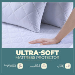 Nod Off Quilted Waterproof Mattress Protector Quilted Bed Mattress Hypoallergenic Noiseless Fitted Sheet Cover Double Bed  - Super King - thumbnail 4
