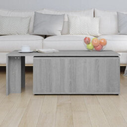 Berkfield Modern Coffee Table Grey Sonoma 150X50X35 Cm Engineered Wood - thumbnail 4