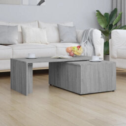 Berkfield Modern Coffee Table Grey Sonoma 150X50X35 Cm Engineered Wood - thumbnail 3