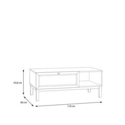 Furniture To Go Wensley 1 Drawer Coffee Table In Light Grey And Oak - thumbnail 9