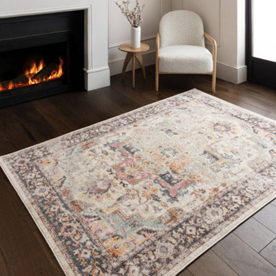 The Rug Edit Flores Kira Fr04 Traditional Persian 65mm Beige Runner, 066X240Cm - image 1