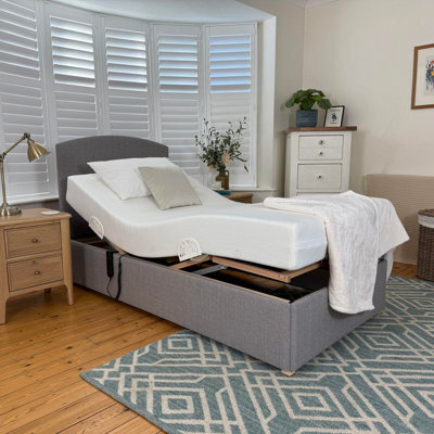 Backcarebeds Majestic Adjustable Electric Bed 4Ft Small Double - Headboard 1A - image 1
