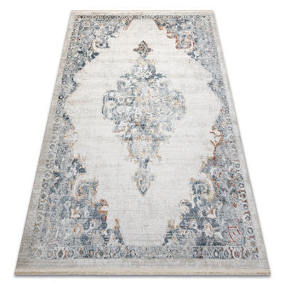 RugsX Distin 0826A White / Blue / Light Green Modern Carpet - Ornament, Vint  80X150 Cm - image 1