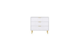 Birlea Zara White 3 Drawer Chest Fluted Bedroom Storage - thumbnail 8