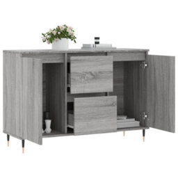Vidaxl Sideboard Grey Sonoma 101.5X35X70 Cm Engineered Wood - thumbnail 4