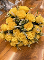Biznest 2 Bundles Of Artificial Rose Flower Bouquet (48 Head) Bunch Home, Event Décor ( Yellow )