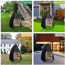 Egg-Shaped Hanging Chair Cover With Zipper, 230 X 200 Cm (Height), 1 Piece Waterproof (Hanging Not Included) - thumbnail 7