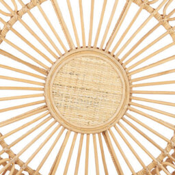 Beliani Boho Rattan Round Coffee Table 85 Cm Handmade, Iron Frame, Beige, Indoor And Sheltered Outdoor Use - thumbnail 5