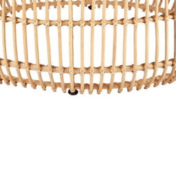 Beliani Boho Rattan Round Coffee Table 85 Cm Handmade, Iron Frame, Beige, Indoor And Sheltered Outdoor Use - thumbnail 4