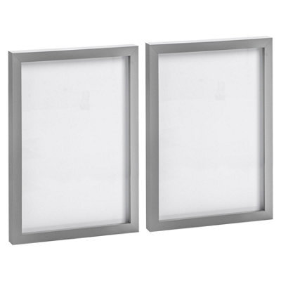 "Nicola Spring Photo Frames - A4 (8"" X 12"") - Grey - Pack Of 2" - image 1
