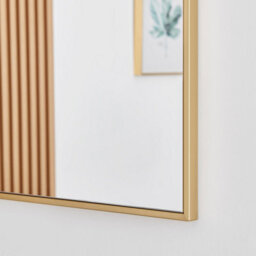 Furniturebox Emma Small 100X66Cm Gold Framed Rectangular Vertical Living Room Hallway Wall Mirror - thumbnail 5