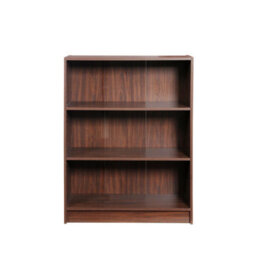 Timber Art Design 3 Tier Bookcase Wide Display Shelving Storage Unit Wood Furniture Walnut - thumbnail 2