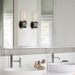 Luminosa Lighting Elstead Hinkley Ellison Bathroom Wall Lamp Contemporary Black, Brushed Nickel Ip44 1X E27 - thumbnail 2