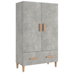 Berkfield Sturdy Highboard Concrete Grey 70X31X115 Cm Engineered Wood - thumbnail 1